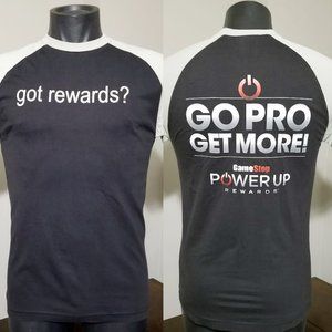 NEW Gamestop Power Up Got Rewards Shirt S/Small Players Employee Promo T-Shirt